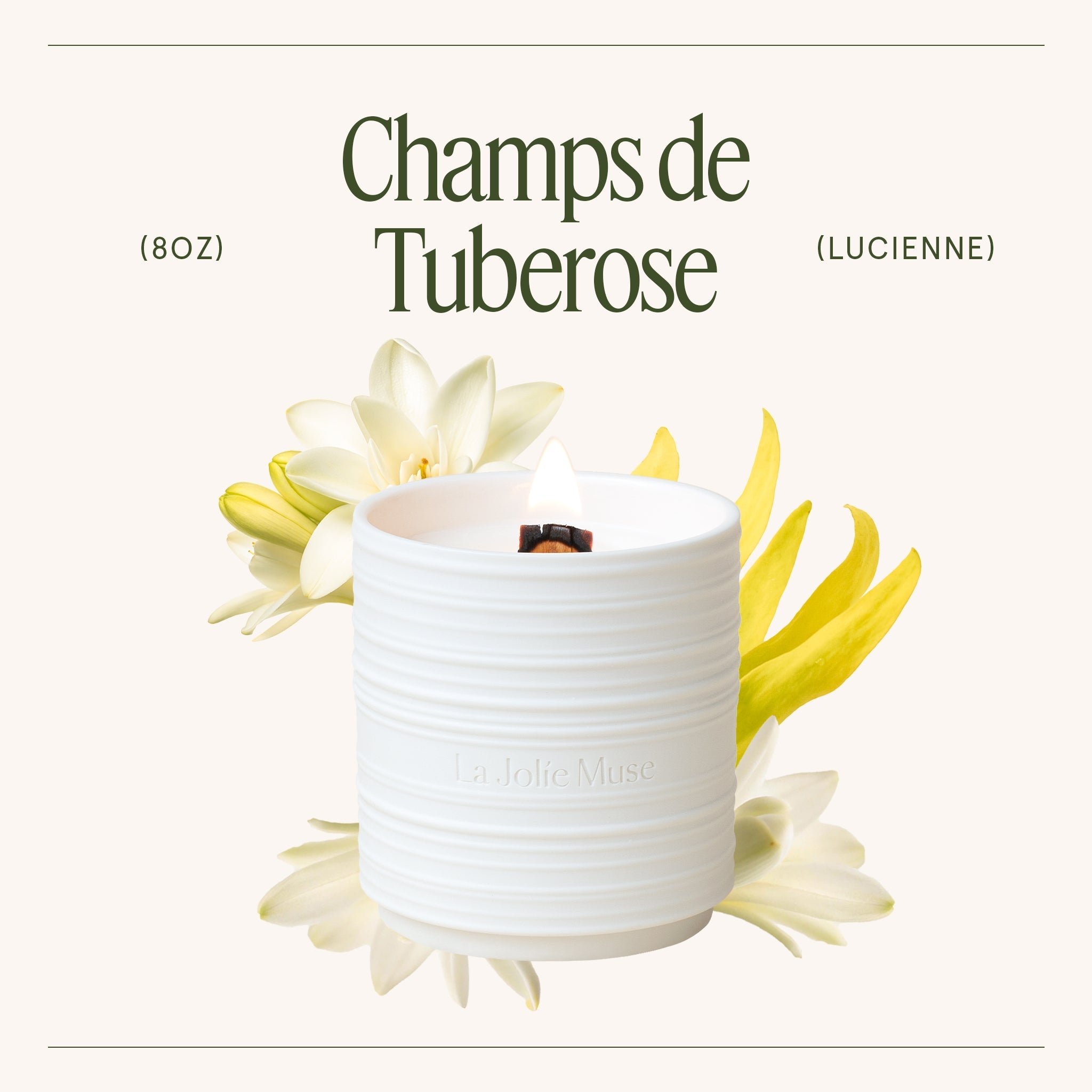 Product view 5 - Lucienne - Champs de Tuberose Candle - LA JOLIE MUSE
