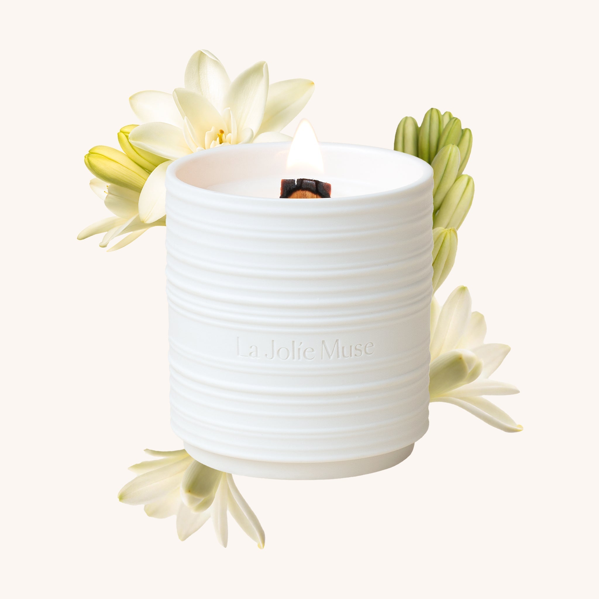 Close-up detail showing quality craftsmanship and materials - Lucienne - Champs de Tuberose Candle