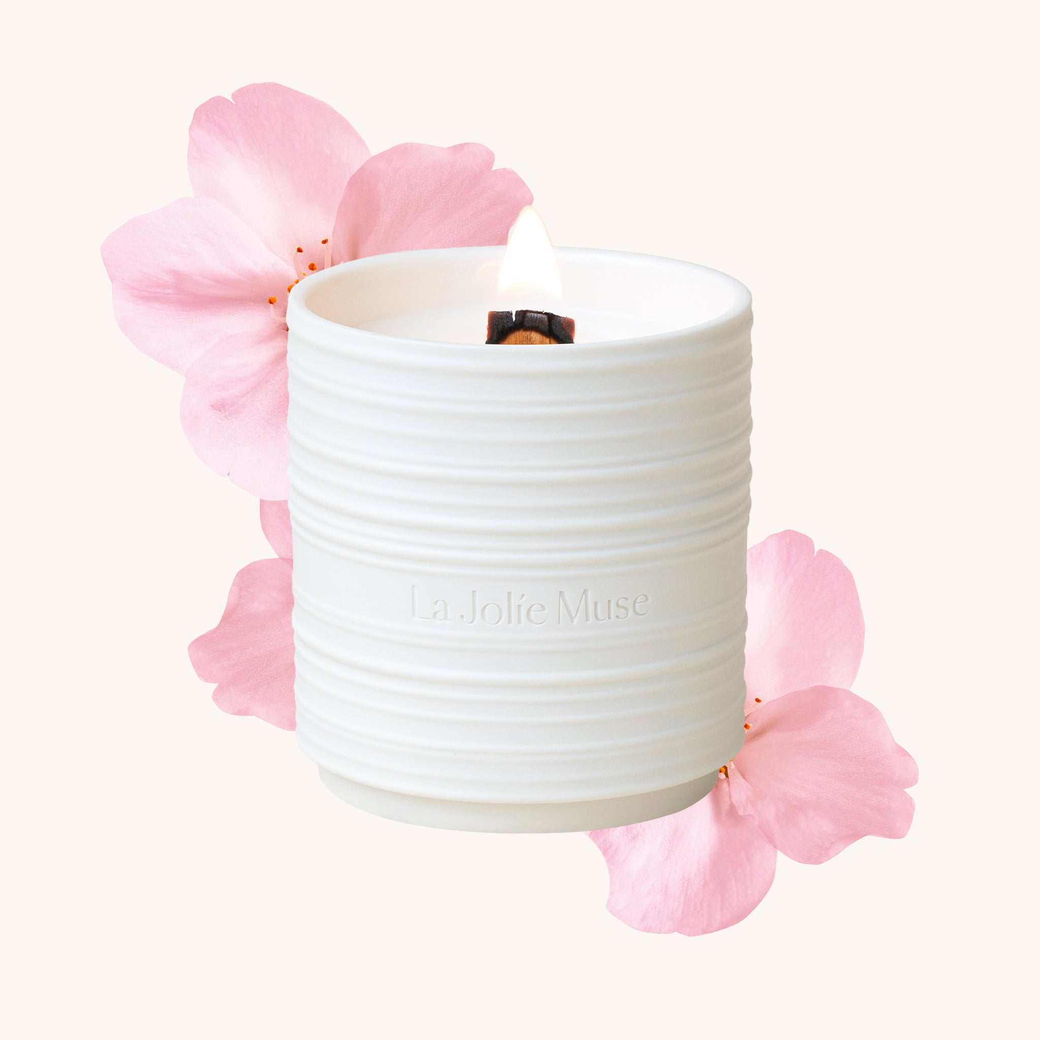 Close-up detail showing quality craftsmanship and materials - Lucienne - Cherry Sakura Candle
