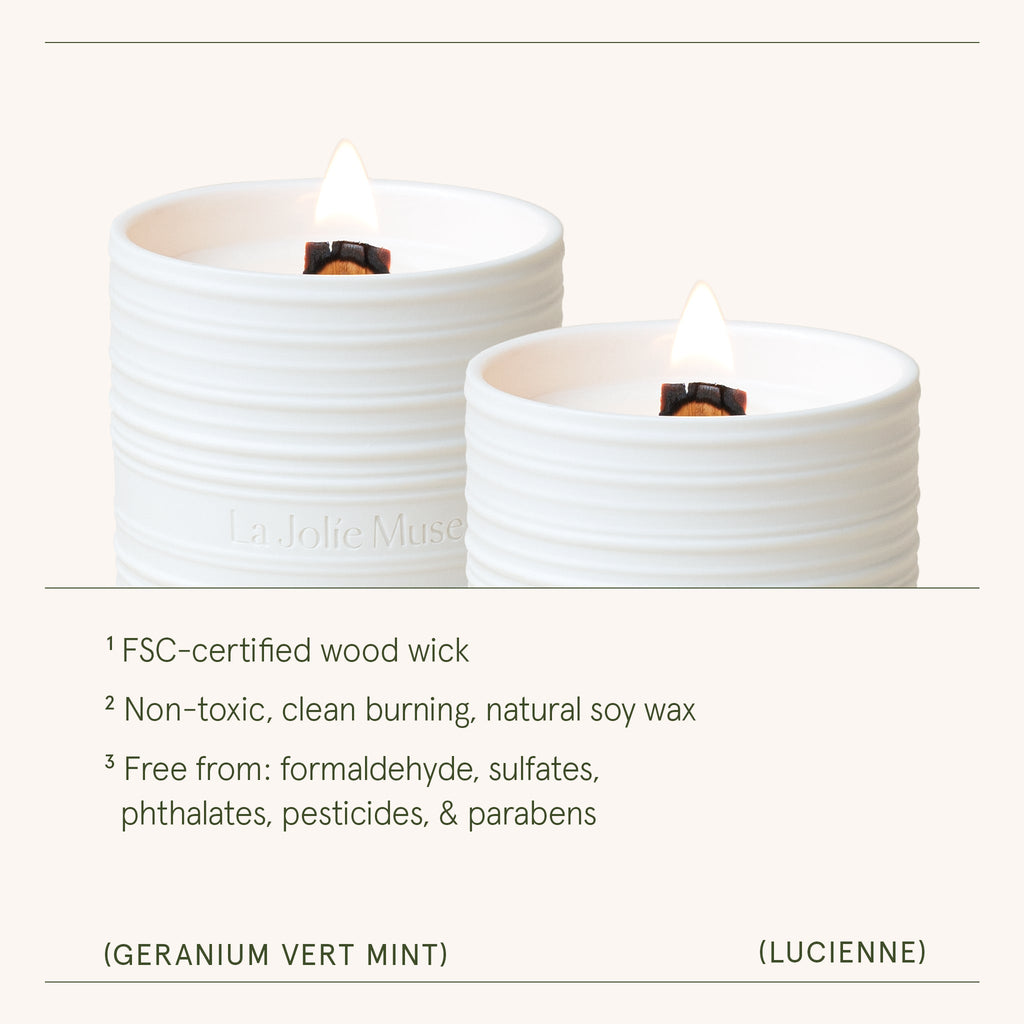 Product view 14 - Lucienne - Geranium Vert Mint Candle - LA JOLIE MUSE