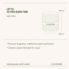 Product view 8 - Lucienne - Geranium Vert Mint Candle - LA JOLIE MUSE
