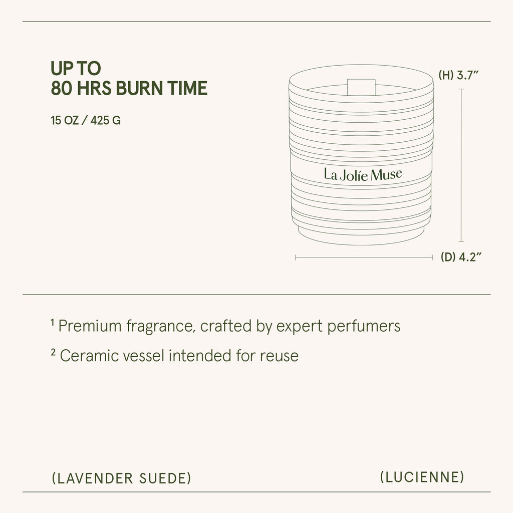 Product view 16 - Lucienne - Lavender Suede Candle - LA JOLIE MUSE