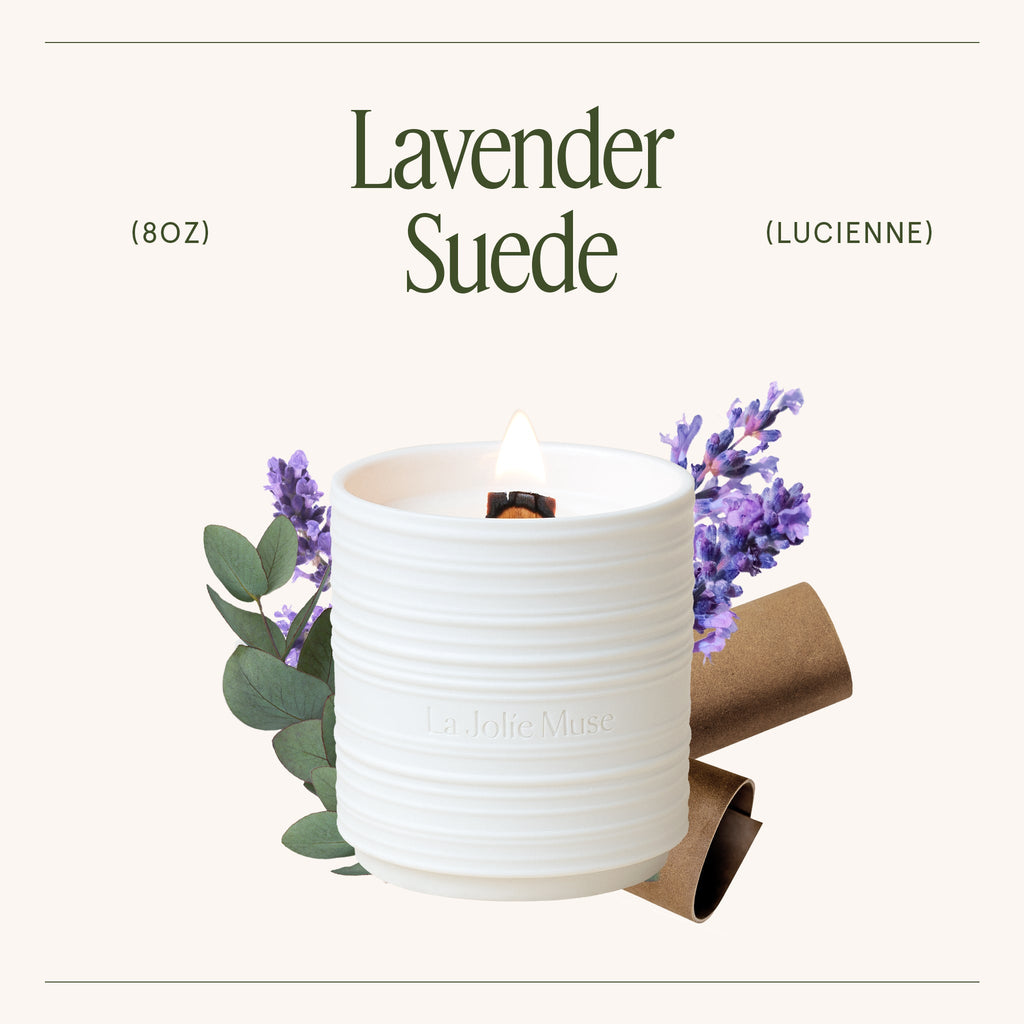 Product view 5 - Lucienne - Lavender Suede Candle - LA JOLIE MUSE