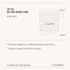 Product view 16 - Lucienne - Linen Cotton Oasis Candle - LA JOLIE MUSE