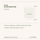 Product view 8 - Lucienne - Linen Cotton Oasis Candle - LA JOLIE MUSE
