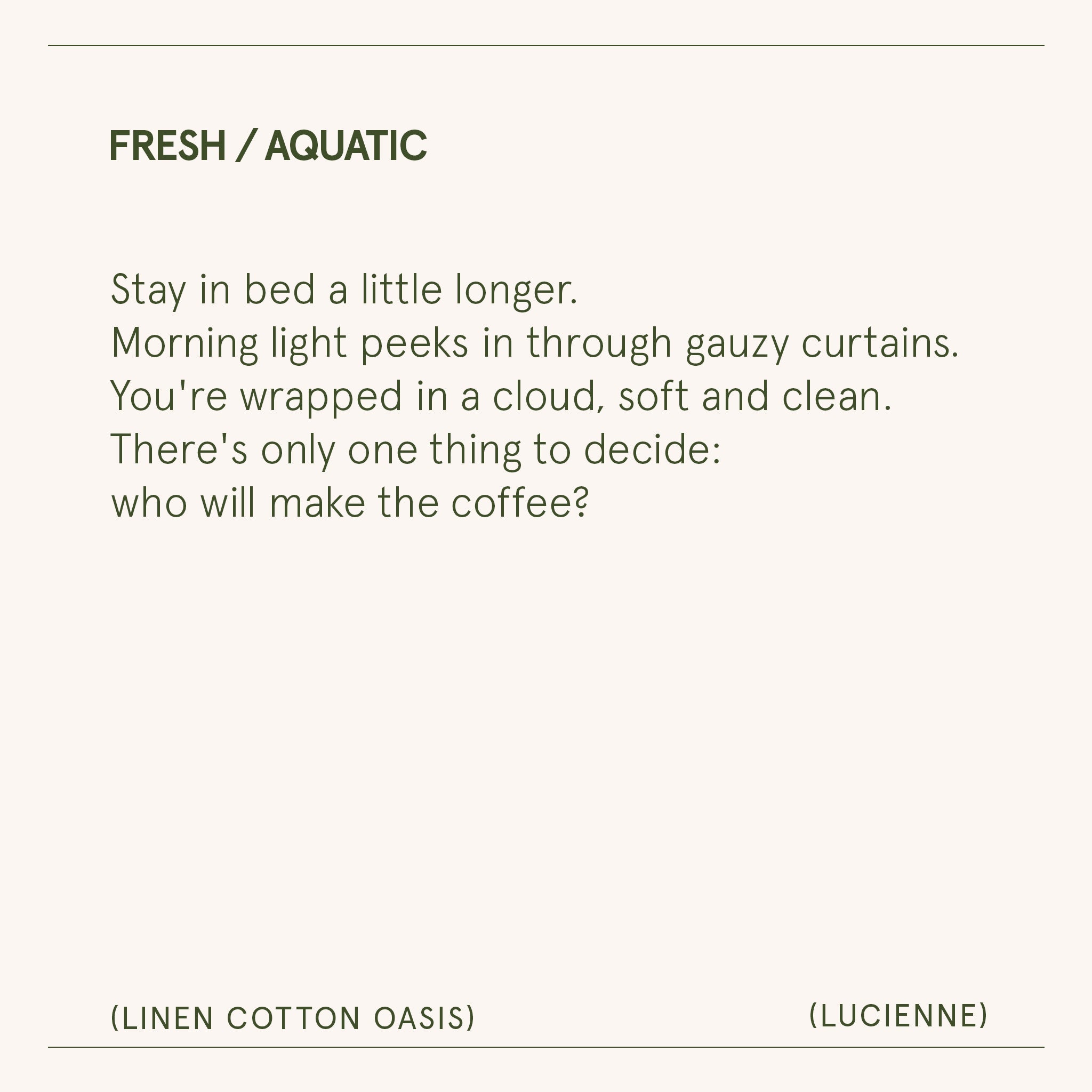 Product view 9 - Lucienne - Linen Cotton Oasis Candle - LA JOLIE MUSE