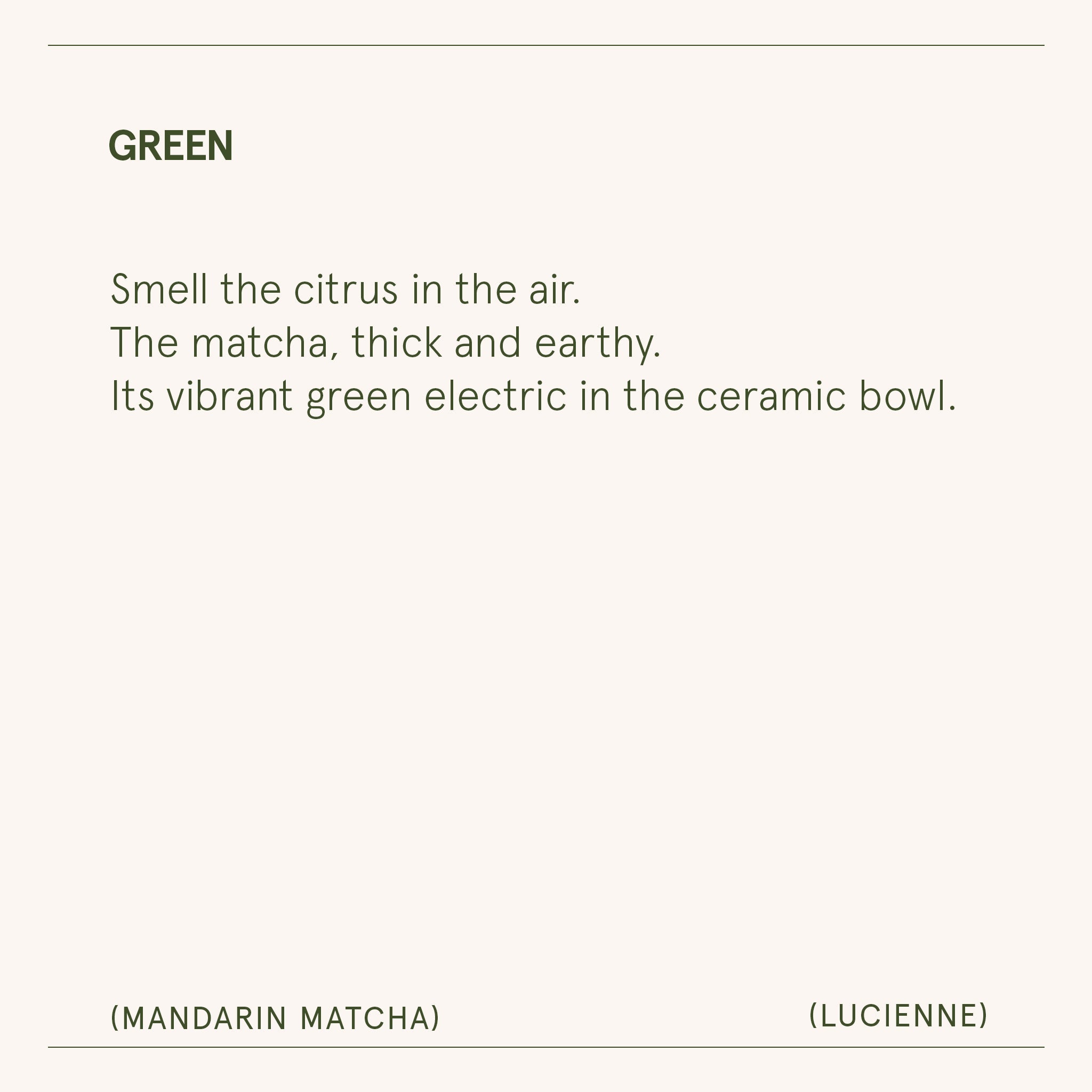 Product view 17 - Lucienne - Mandarin Matcha Candle - LA JOLIE MUSE