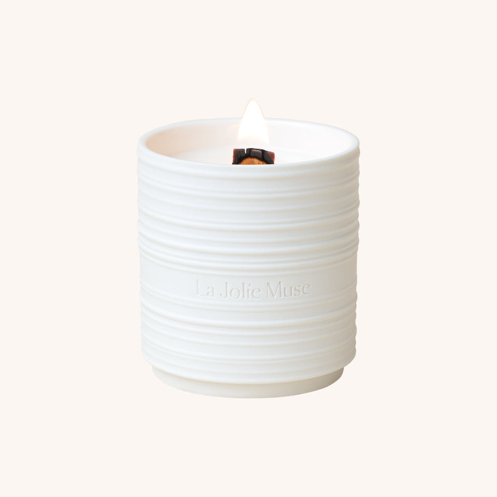 Aromatherapy candle with essential oils - Lucienne - Mandarin Matcha Candle - LA JOLIE MUSE