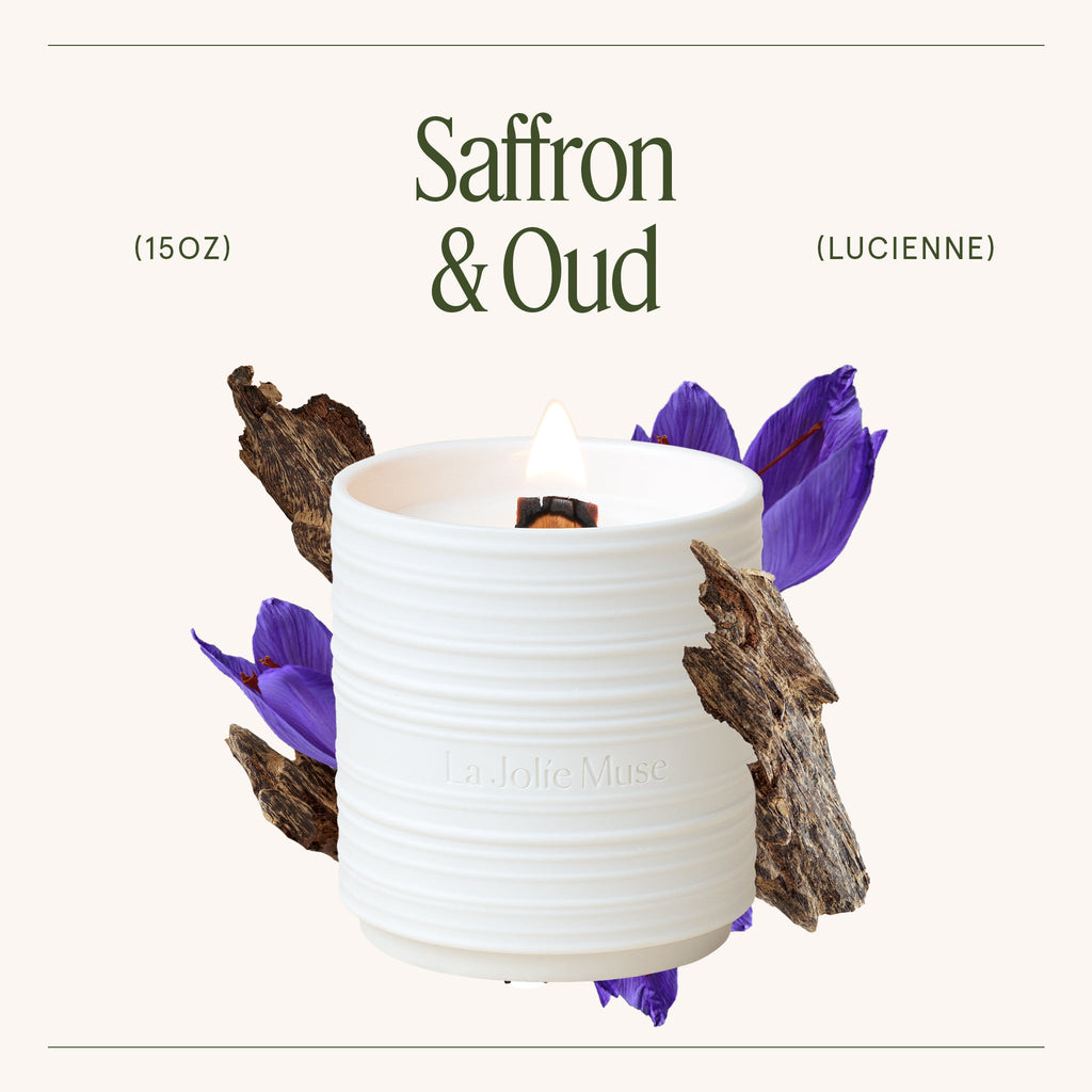 Product view 13 - Lucienne - Saffron & Oud Candle - LA JOLIE MUSE