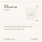Product view 8 - Lucienne - Saffron & Oud Candle - LA JOLIE MUSE