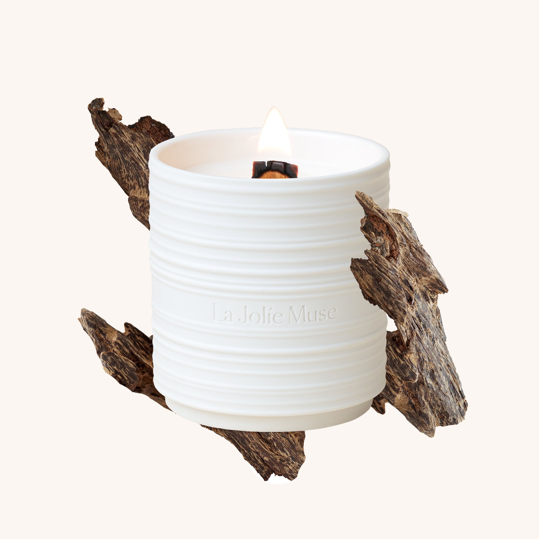 Close-up detail showing quality craftsmanship and materials - Lucienne - Saffron & Oud Candle