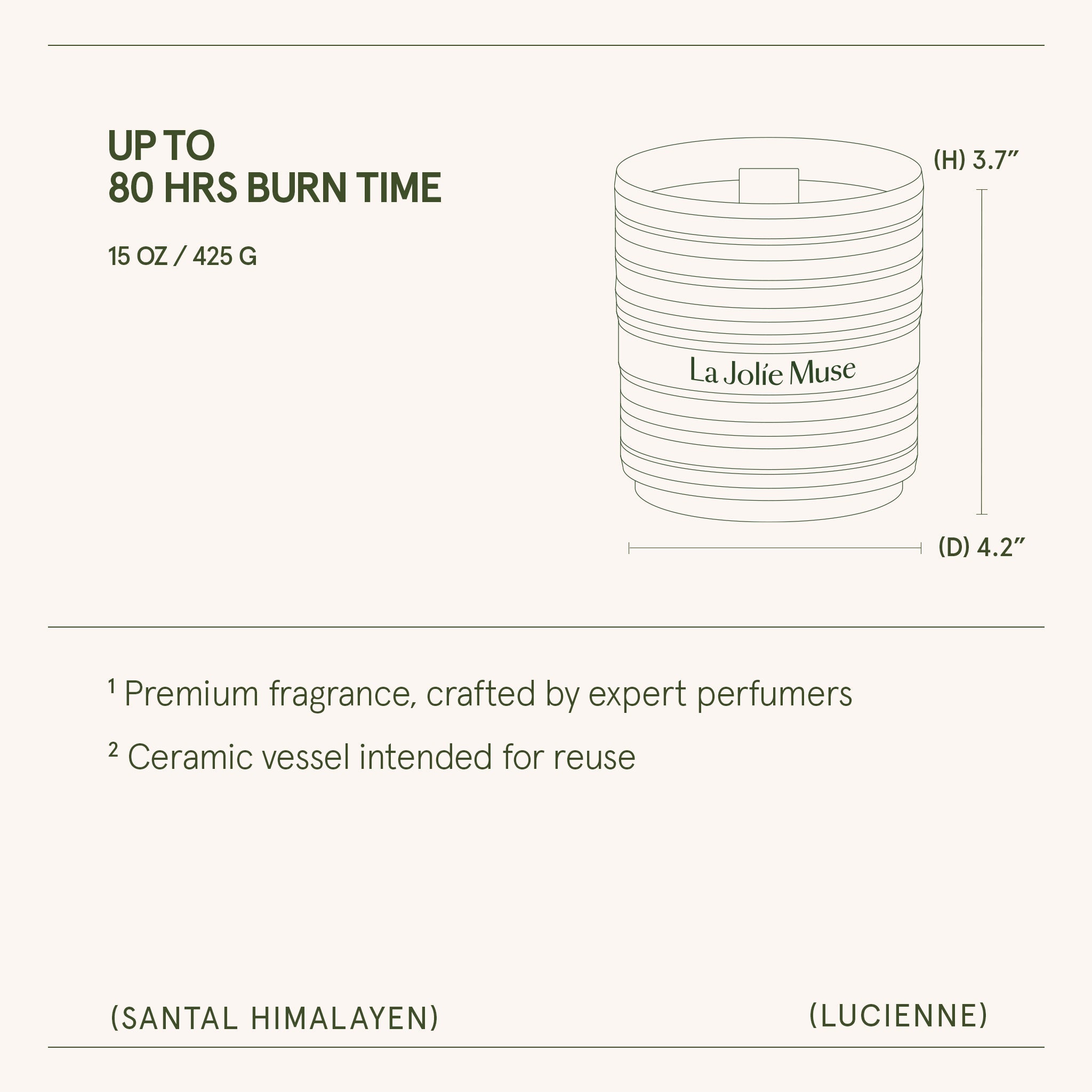 Product view 16 - Lucienne - Santal Himalayen Candle - LA JOLIE MUSE