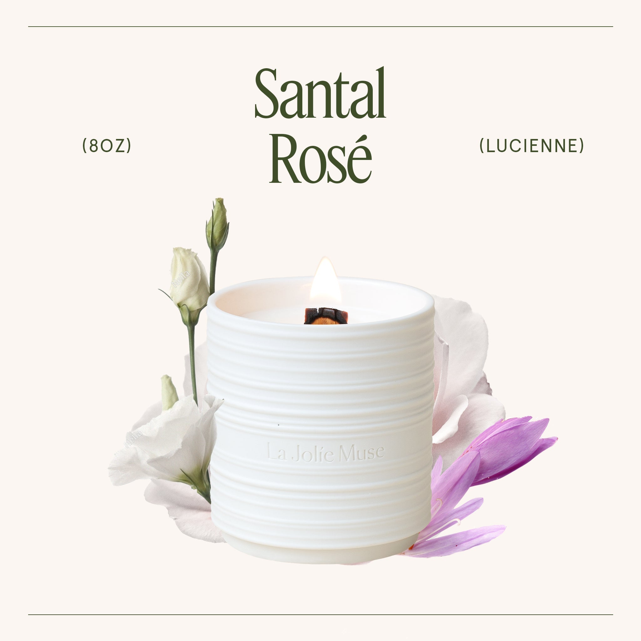 Product view 5 - Lucienne - Santal Rosé Candle - LA JOLIE MUSE