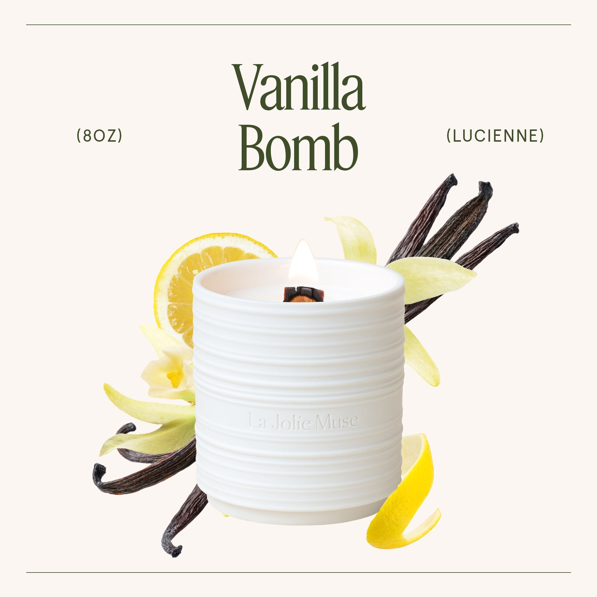 Product view 5 - Lucienne - Vanilla Bomb Candle - LA JOLIE MUSE