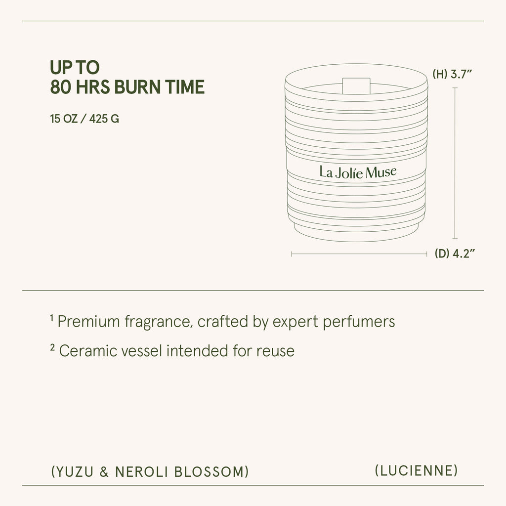 Product view 16 - Lucienne - Yuzu & Neroli Blossom Candle - LA JOLIE MUSE