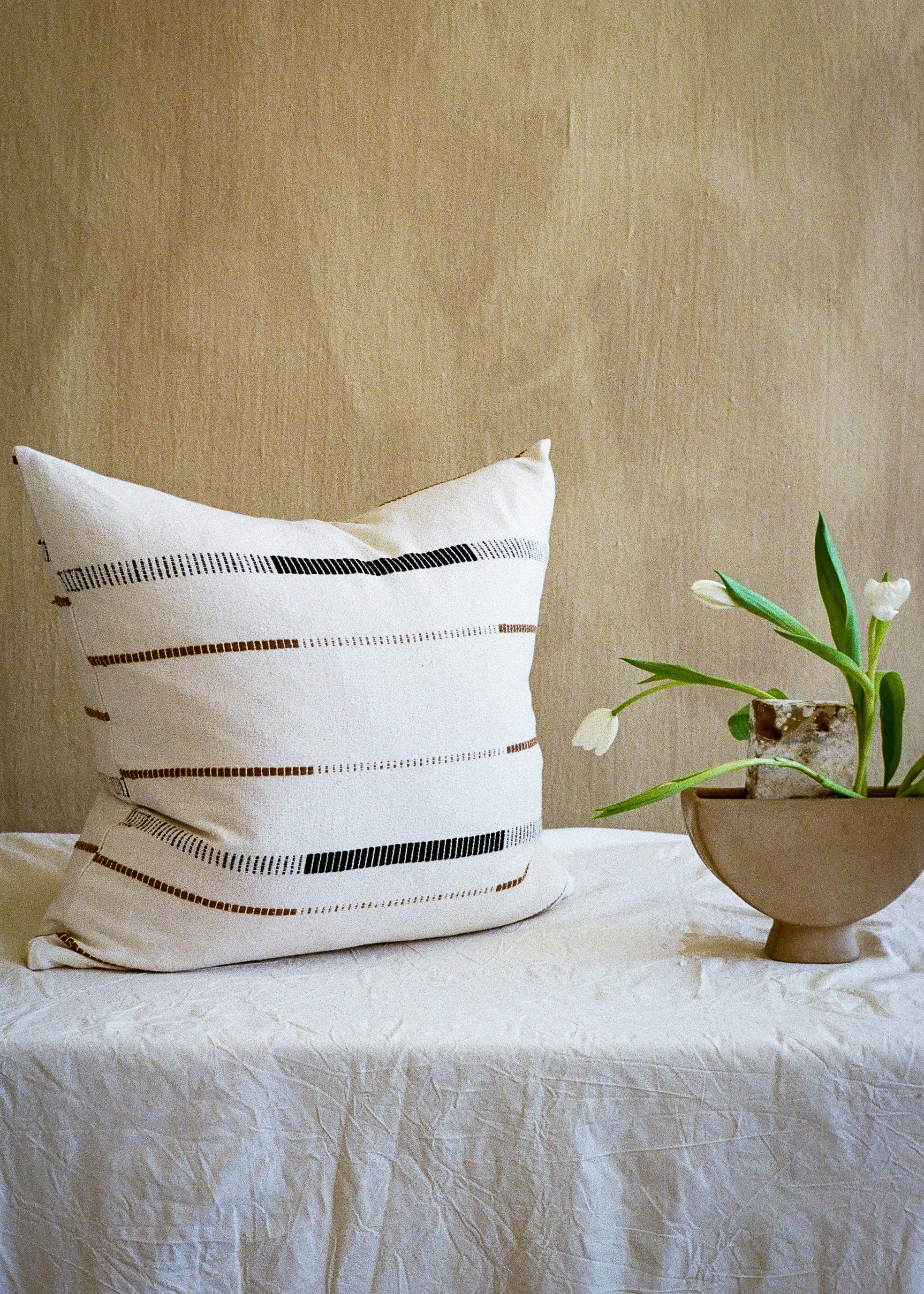 Product view 8 - Mason Hand-Loomed Cotton Pillow - Kanju Interiors