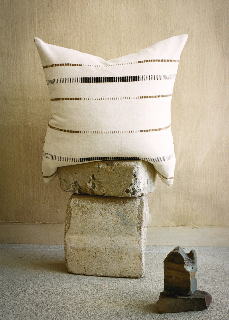 Handwoven fair trade throw pillow - sustainable home decor - Kanju Interiors