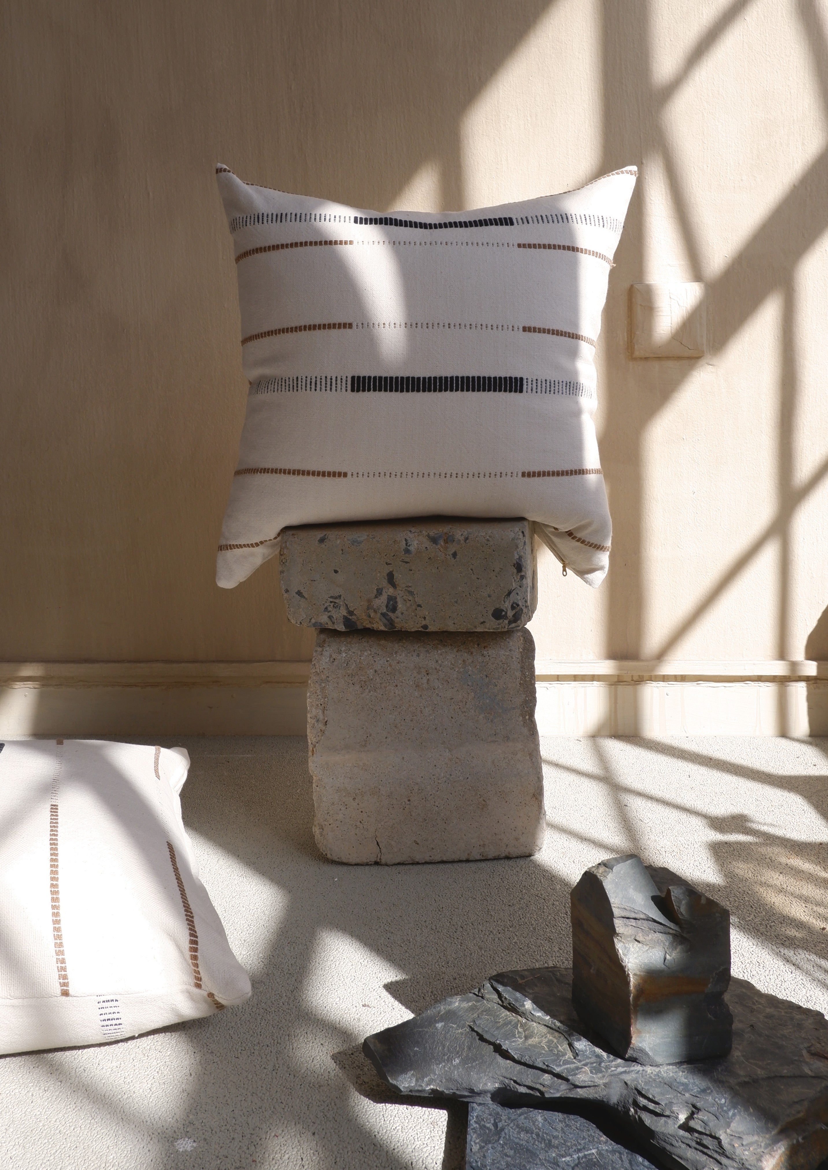 Product view 5 - Mason Hand-Loomed Cotton Pillow - Kanju Interiors