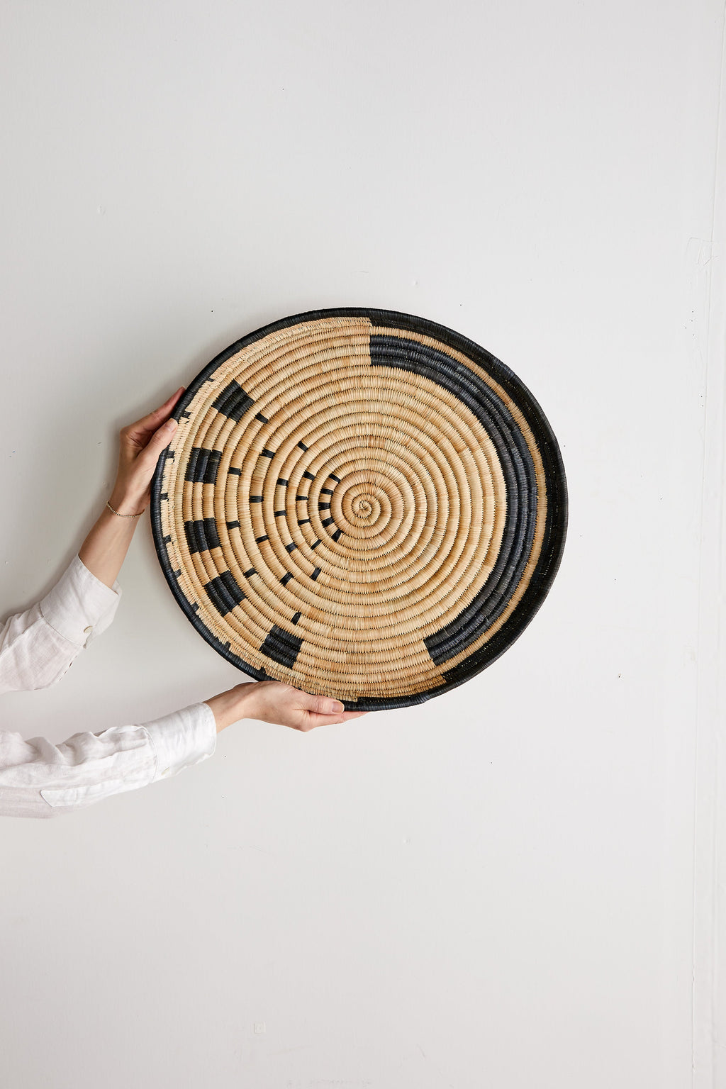 Close-up detail showing quality craftsmanship and materials - Mawa Woven Wall Disc