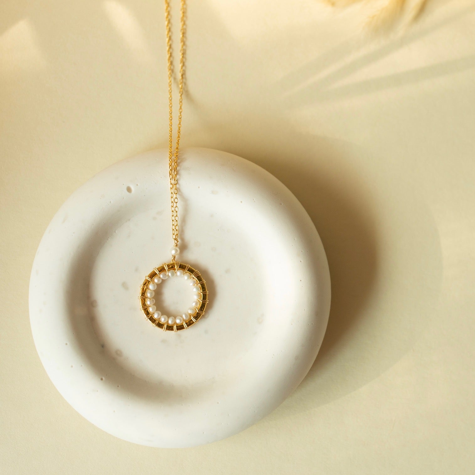 Product view 5 - PARKEN JEWELRY Pearl, Labradorite and Black Spinel Halo Mini Gold Pend - PARKEN JEWELRY