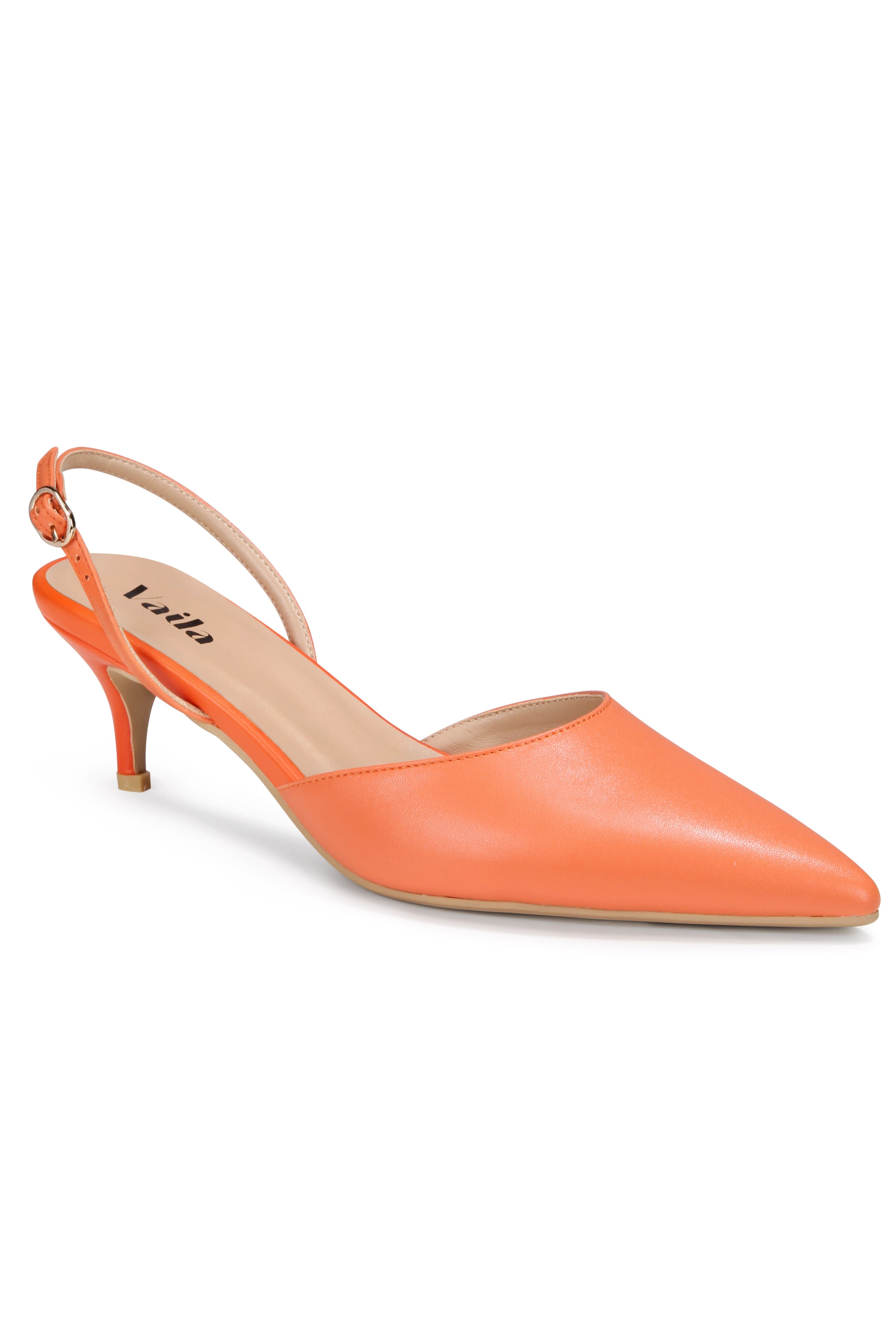 Close-up detail showing quality craftsmanship and materials - Mia Slingback Apricot