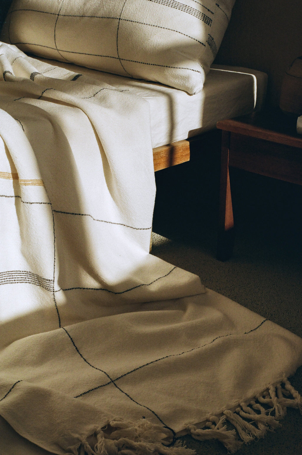 Product view 6 - Nadi Hand-Loomed Cotton Throw - Kanju Interiors