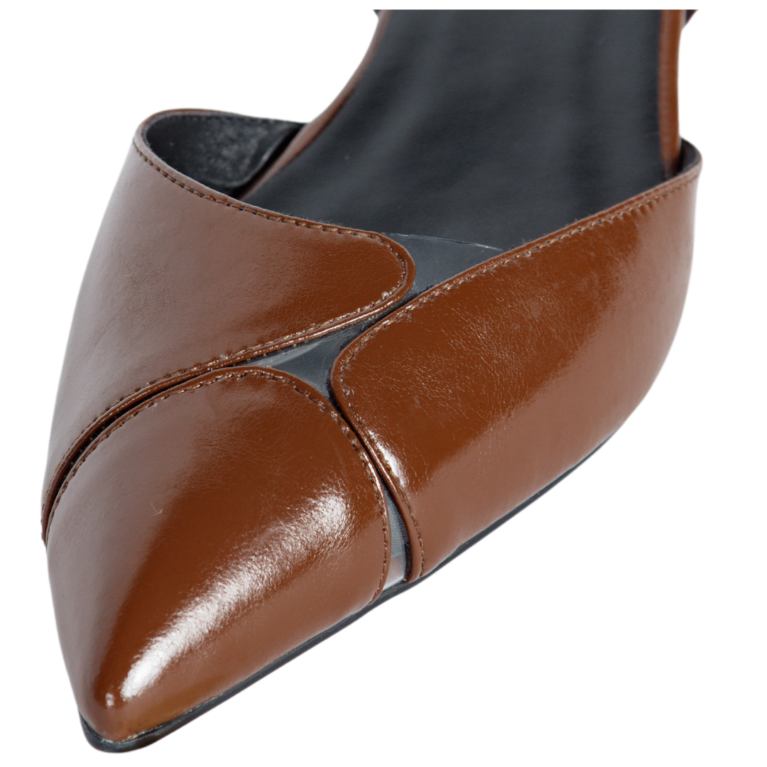 Product view 4 - Natalia Flats Cocoa - Vaila Shoes