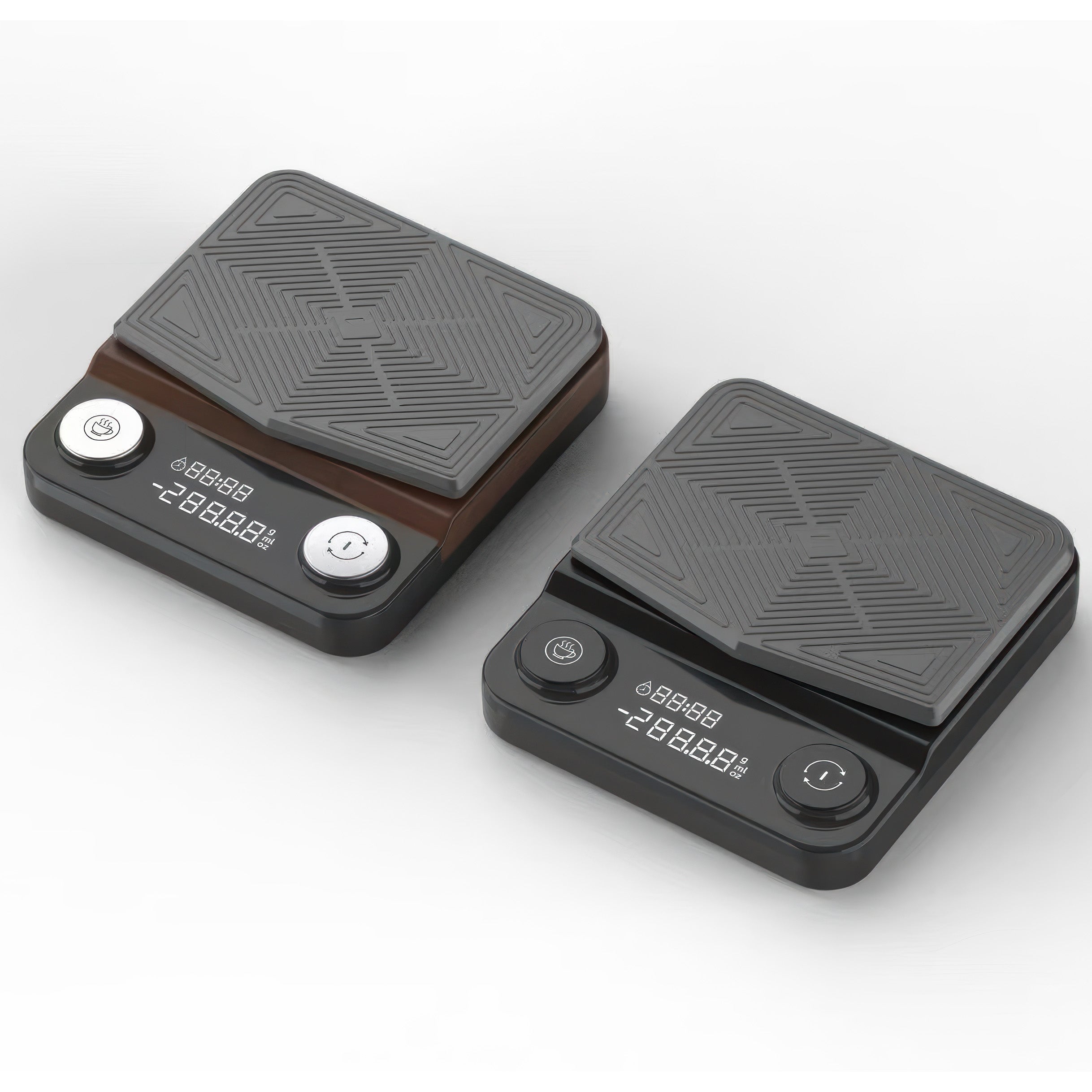Lifestyle photo showing Lastaforest BrewBalance Digital Coffee Scale in use - Lastaforest