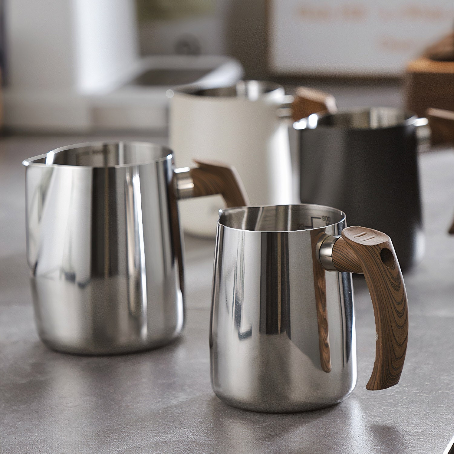 Product view 4 - Lastaforest Thickened Milk Jugs For Latte, Cappuccino And Frothing - Lastaforest