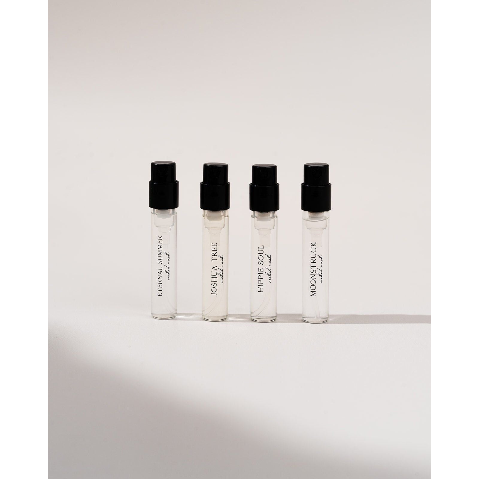 Lifestyle photo showing Ritual Spray Discovery Kit in use - Orchid + Ash