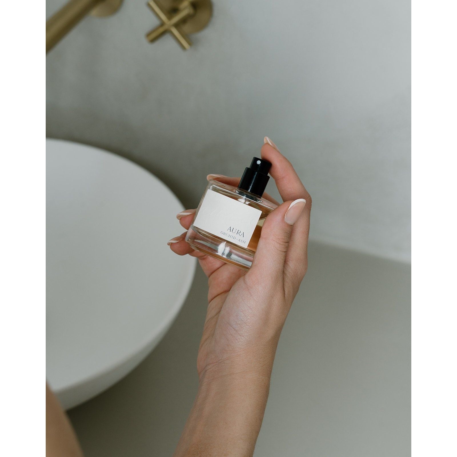 Close-up detail showing quality craftsmanship and materials - AURA Perfume