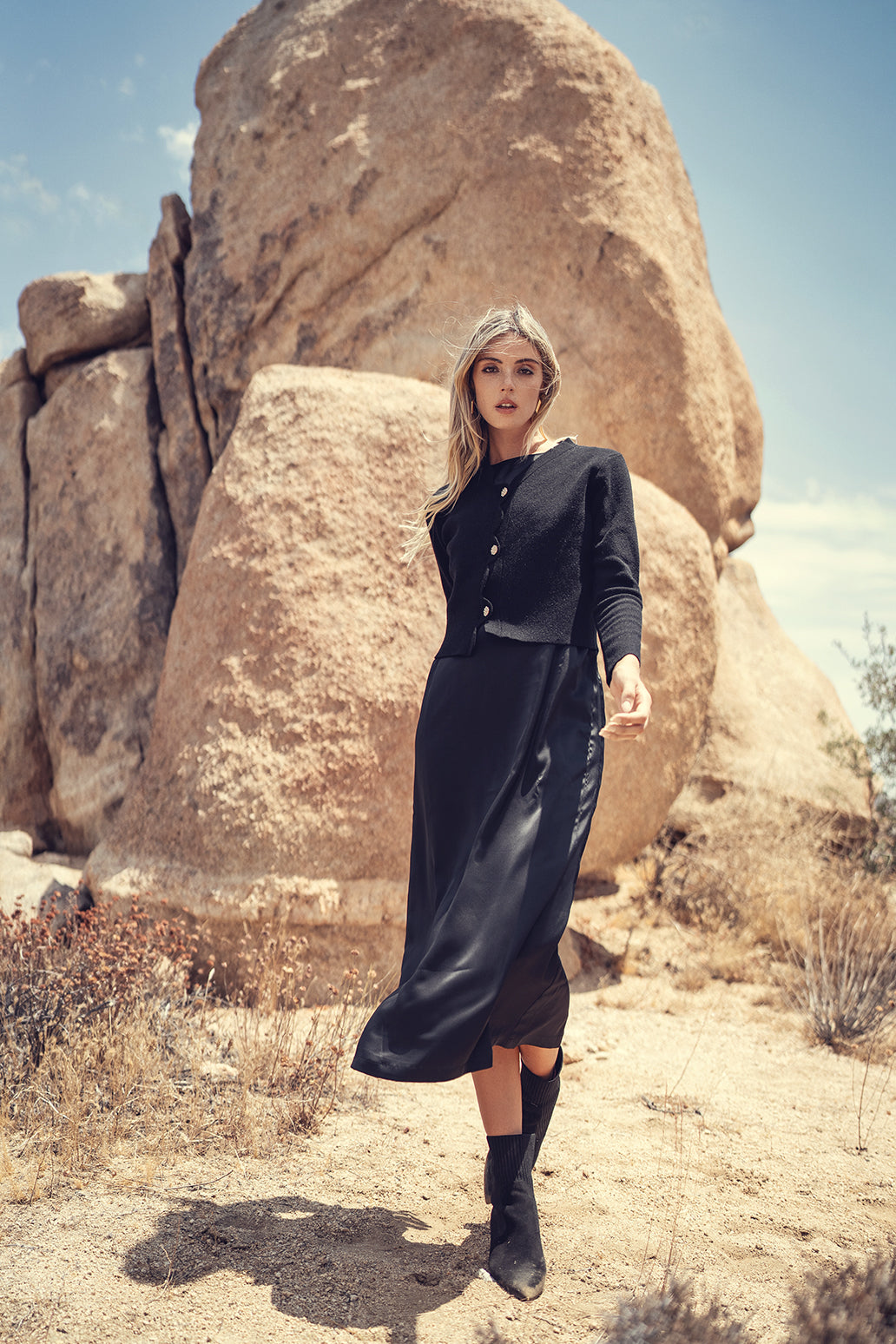 Close-up detail showing quality craftsmanship and materials - profile-nyc SLIP DRESS