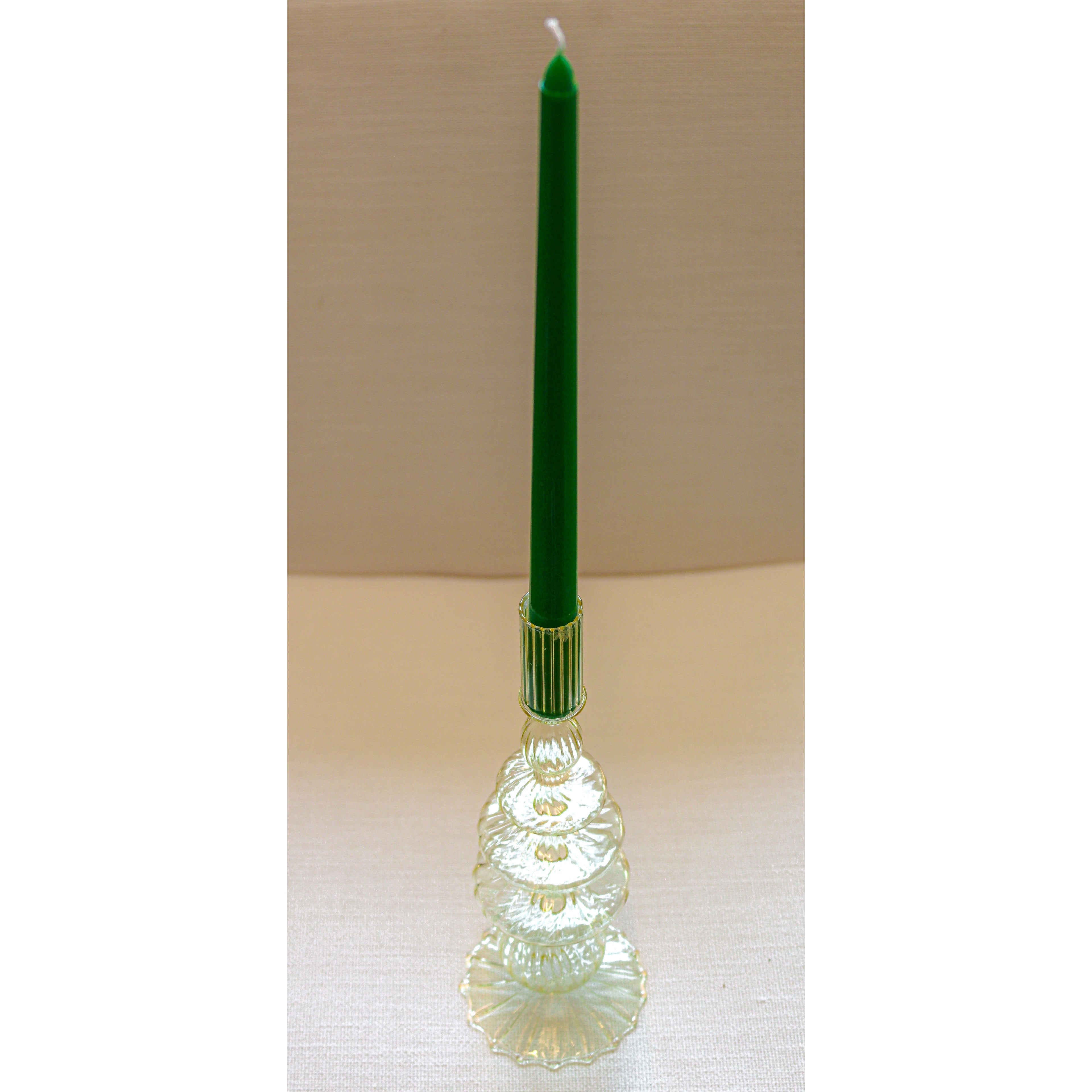 Product view 6 - Extra Tall Pine Green Taper Candle, 1 Case of 48 Packs (4 Candles per  - Ro'Table