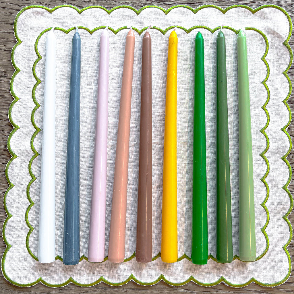 Product view 8 - Extra Tall Pine Green Taper Candle, 1 Case of 48 Packs (4 Candles per  - Ro'Table