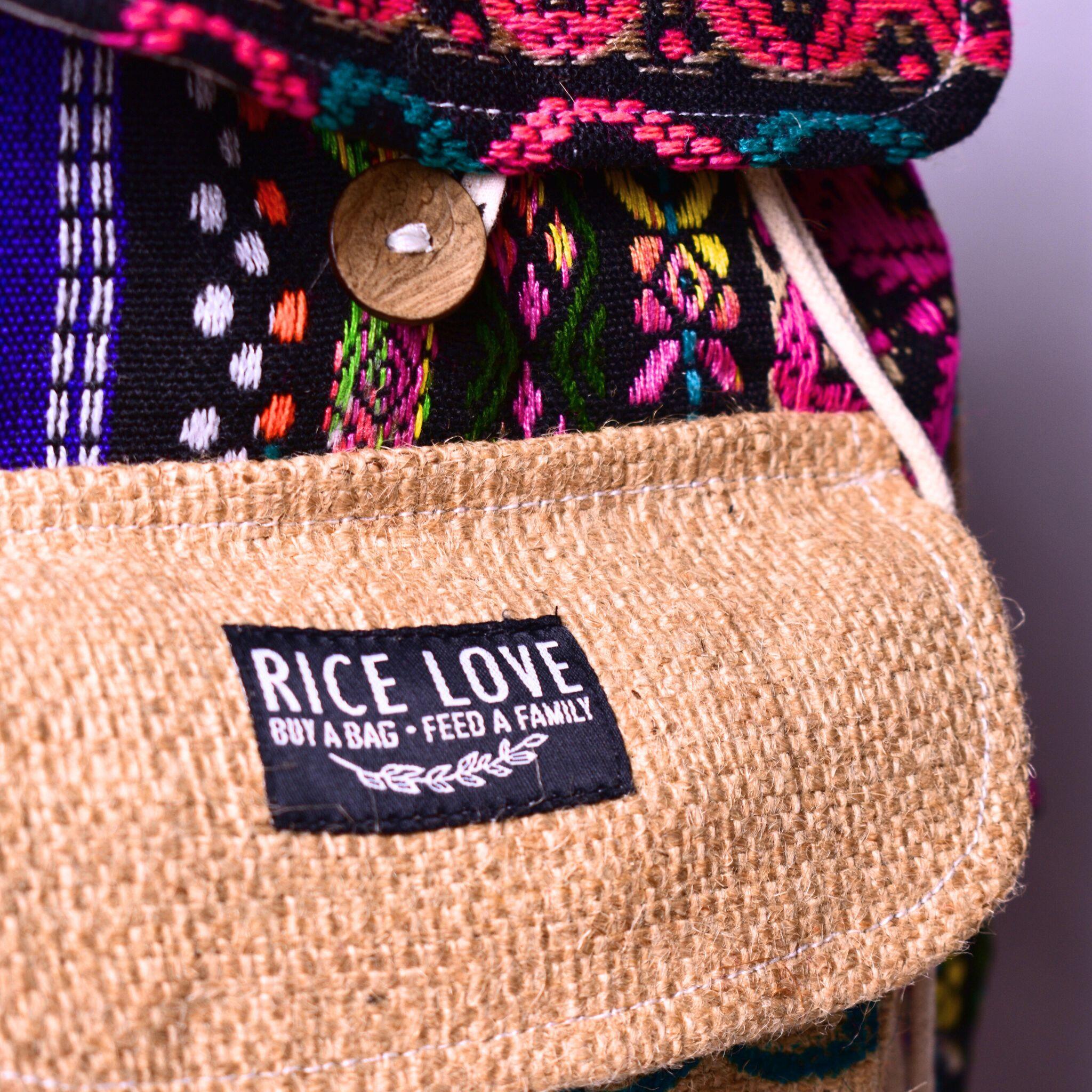 Lifestyle photo showing Recycled Travel Backpack Dana in use - Rice Love