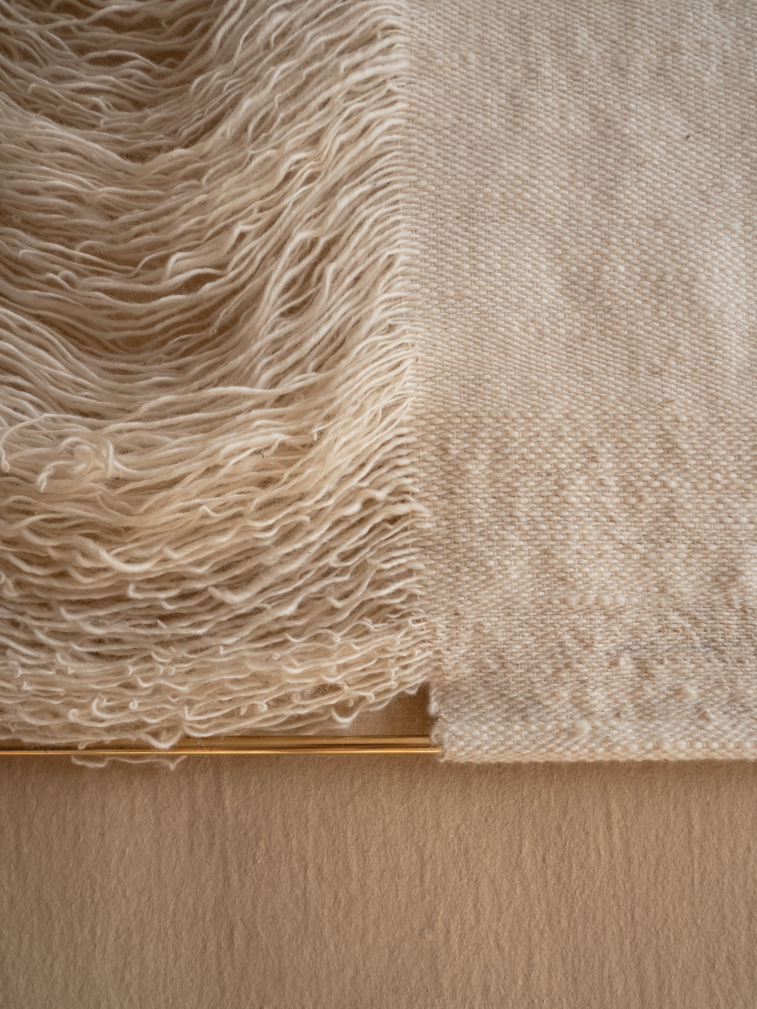 Lifestyle photo showing Respiro Handwoven Cotton Wall Hanging in use - Kanju Interiors