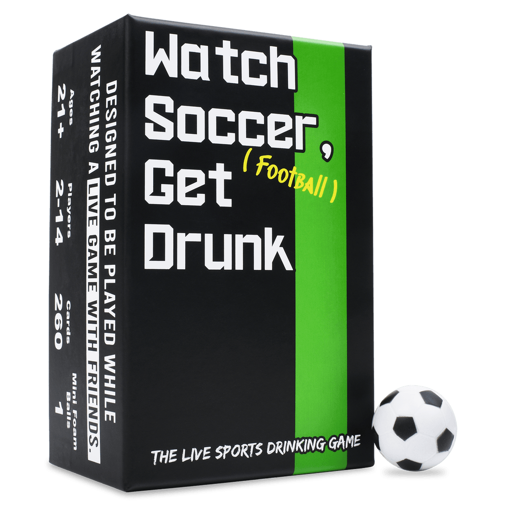 WATCH SOCCER, GET DRUNK - The Live Soccer Drinking Game - premium quality - Falling Whale Games