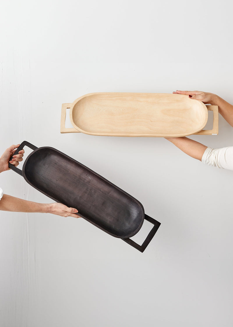Swazi Long Wooden Serving Tray - premium quality - Kanju Interiors