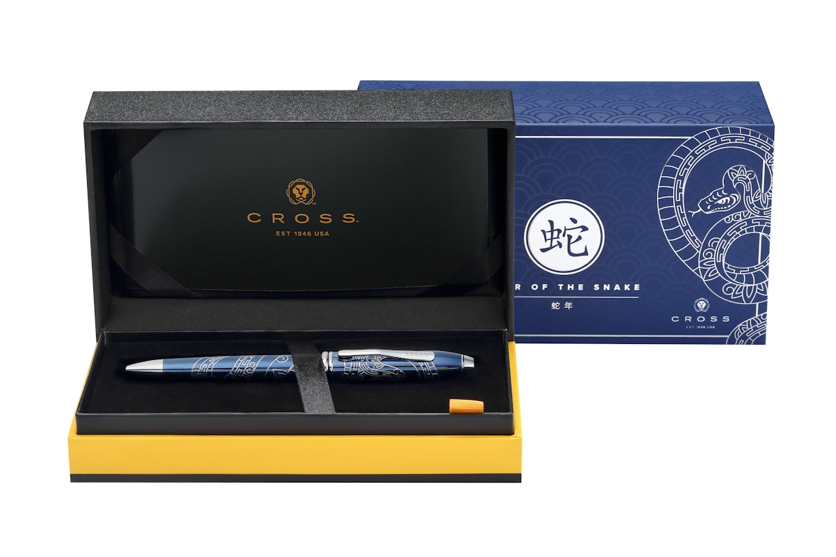 Product view 4 - A.T. Cross Townsend Zodiac Year of the Snake Blue Lacquer Ballpoint Pe - A.T. Cross