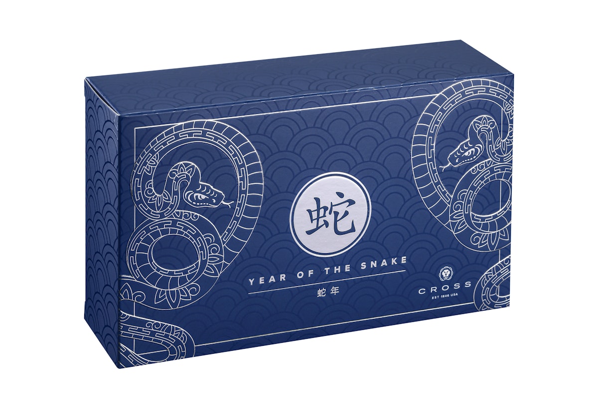 Product view 5 - A.T. Cross Townsend Zodiac Year of the Snake Blue Lacquer Rollerball P - A.T. Cross