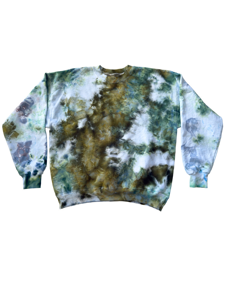 ICE DYED 90/10 SWEATSHIRT Tree Moss - premium quality - Keep Company