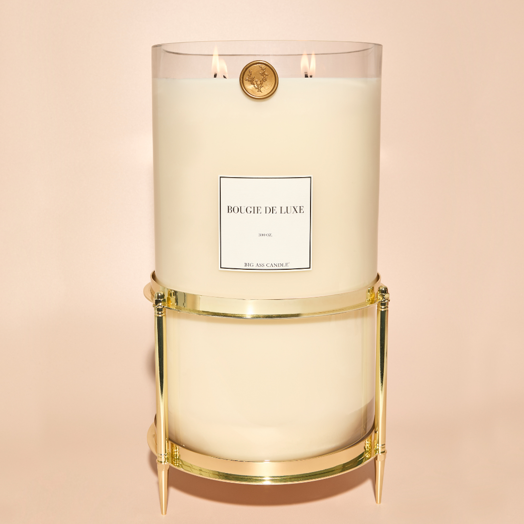 Lifestyle photo showing Big Ass Candle Holder in use - Big Ass Luxuries