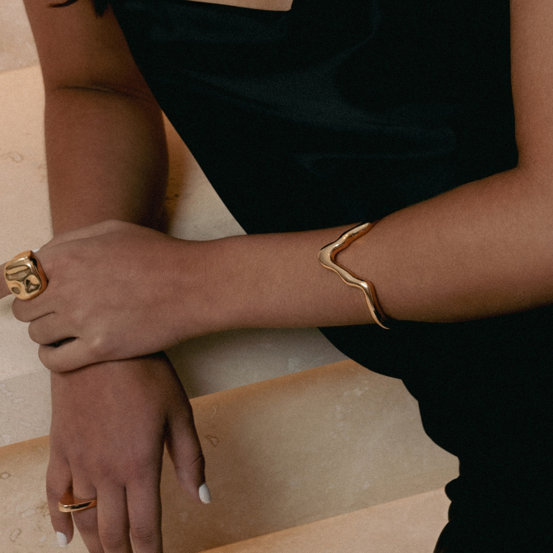 Close-up detail showing quality craftsmanship and materials - Danielle Gold Bracelet