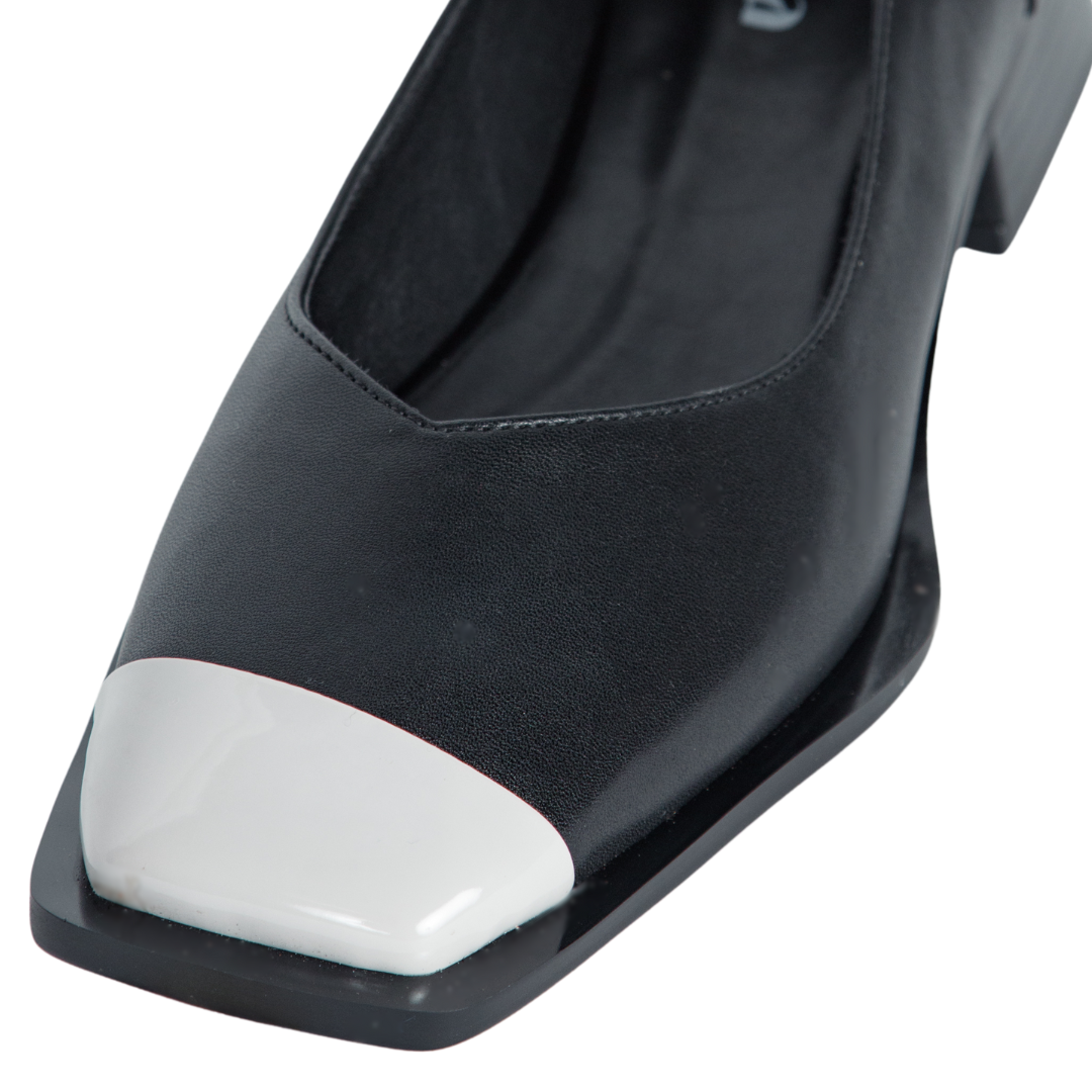 Product view 4 - Penelope Mary Jane Flats Black - Vaila Shoes