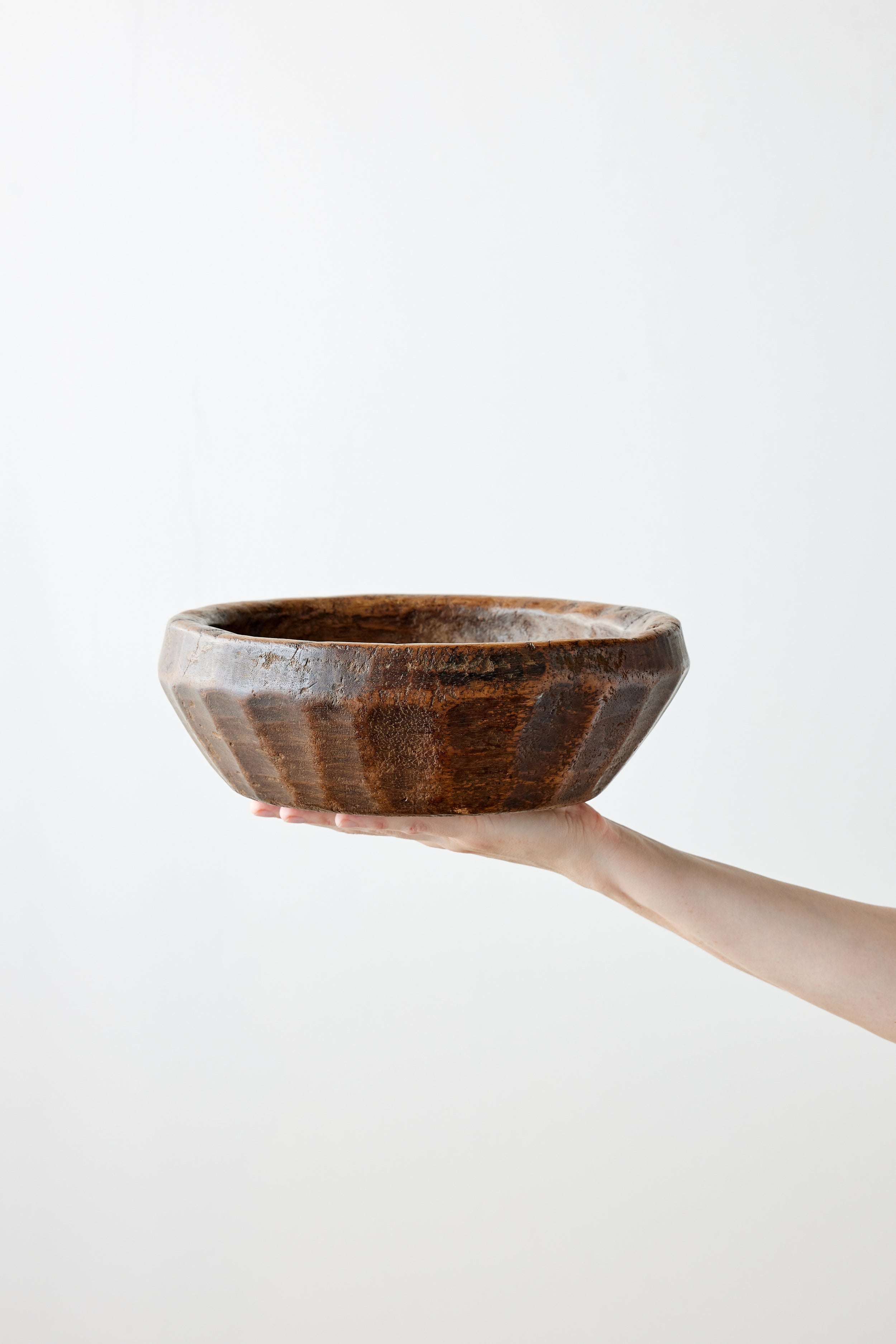 Product view 5 - Vintage Iroko Wood Bowl - Kanju Interiors
