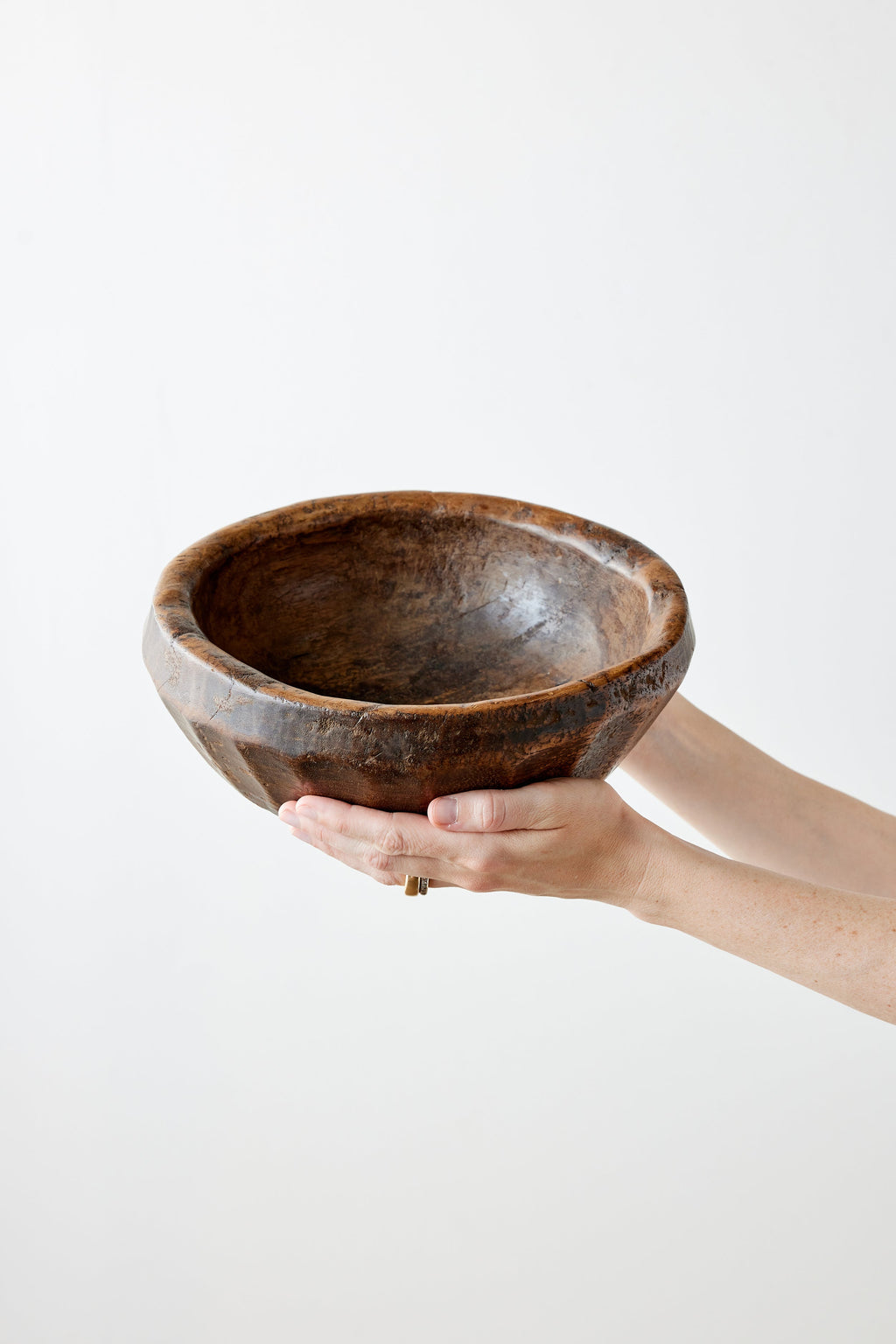 Product view 7 - Vintage Iroko Wood Bowl - Kanju Interiors
