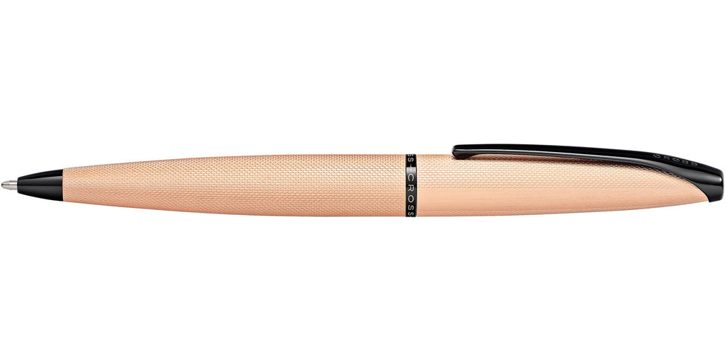 Product view 4 - A.T. Cross ATX Brushed Rose Gold Ballpoint Pen - Comfortable Professio - A.T. Cross