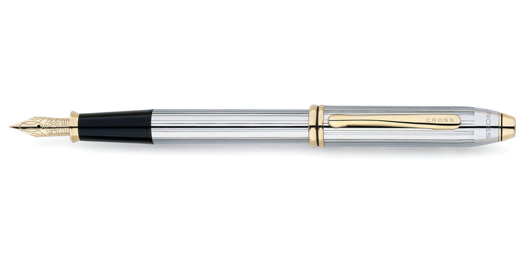 Lifestyle photo showing A.T. Cross Townsend Medalist Medium Nib Fountain Pen - Smudge-Fre in use - A.T. Cross