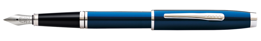Product view 4 - A.T. Cross Coventry Blue Lacquer Fine Nib Fountain Pen - Smudge-Free W - A.T. Cross