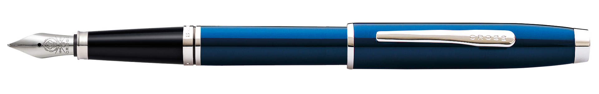 Product view 4 - A.T. Cross Coventry Blue Lacquer Fine Nib Fountain Pen - Smudge-Free W - A.T. Cross